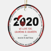 2020 COVID Grootouders Foto Keramisch Ornament (Links)