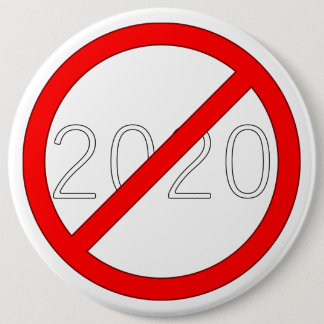 "2020 Cross-out" (DONKER) Ronde Button 6,0 Cm