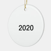 2020 Funny Simple Plain Niets bedekte kerst Keramisch Ornament (Links)