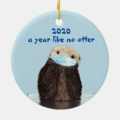 2020 Funny Year as No Otter Cute Keramisch Ornament (Achterkant)
