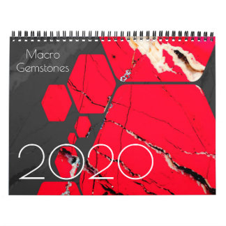 2020 Gemstone Crystal Rock Pattern-ontwerpkalender Kalender