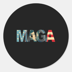 2020 gestemd Maga American Flag Retro Gift Ronde Sticker