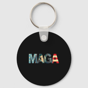 2020 gestemd Maga American Flag Retro Gift Sleutelhanger