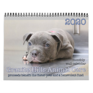 2020 Granite Hills Animal Care Wall kalender
