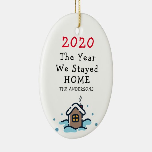 2020 Grappige pandemie kerstornament Keramisch Ornament (Rechts)