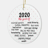 2020 het jaar van COVID 19 Keramisch Ornament (Links)