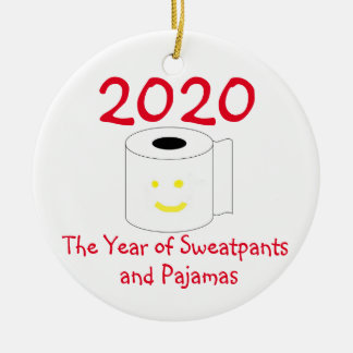 2020 Het Jaar van de Zoetbroeken en de pyjama Keramisch Ornament