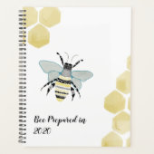 2020 Honey Bee Zen Doodle Planner Personalize (Voorkant)
