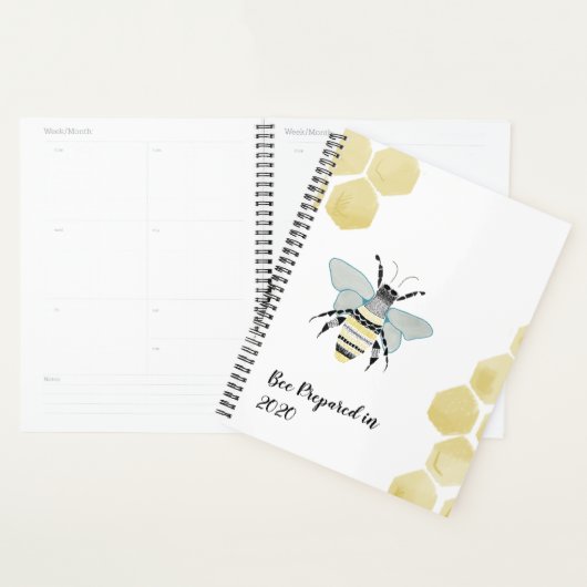 2020 Honey Bee Zen Doodle Planner Personnaliser (Devant avec enveloppe)