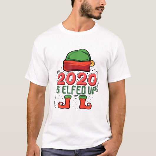 2020 is opgevoed met grappige kerstfamilie Pajama T-shirt (Voorkant)