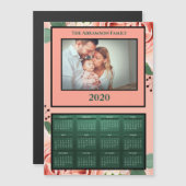 2020 jaar bloemen kalendermagneet (Voorkant / Achterkant)