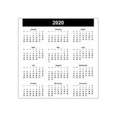 2020 Jaar Kalender Rubberstempel (Afrduk)