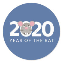 2020 jaar rattensticker