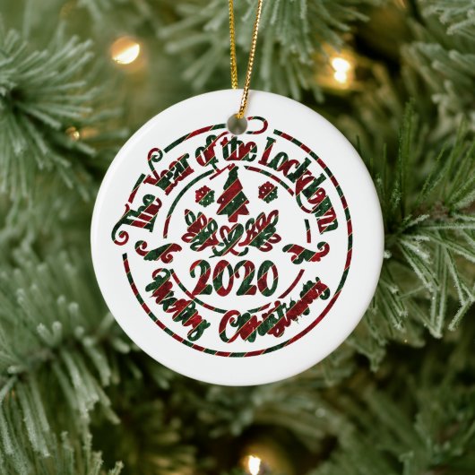 2020 Jaar van de afgrendeling | Kerstmis Keramisch Ornament (Boom)