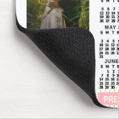 2020 Kalender Blush Pink Gold Family Foto Collage Muismat (Hoek)