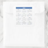 2020 Kalender Maandjaar Vierkante Sticker (Tas)