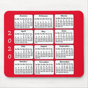 2020-kalender - Muismat voor aangepaste kleuren