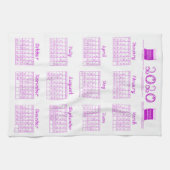 2020 kalenderbouten tekenweefsel, orchidee keuken theedoek (Horizontaal)