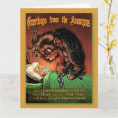 2020 Krampus Kaart (groot) (Gele Bloem)