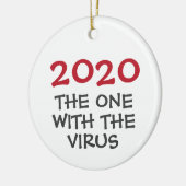 2020 l'année avec le virus ornement de Noël (Gauche)
