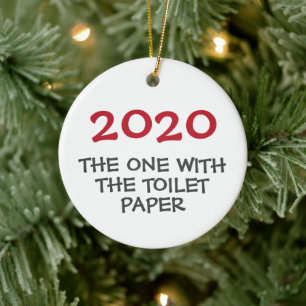2020 met kerstversiering voor toiletpapier keramisch ornament