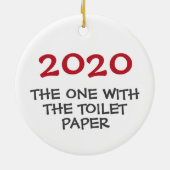 2020 met kerstversiering voor toiletpapier keramisch ornament (Achterkant)