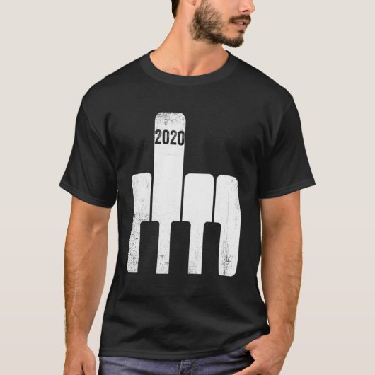 2020 Middelvinger Zeer Slecht Jaar T-shirt (Voorkant)