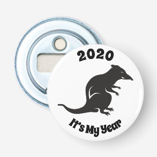 2020 Mijn Rat Jaar Button Flesopener