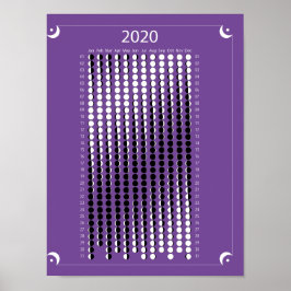 2020-moonkalender - Paars Poster