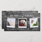 2020 Nieuwjaars Uitnodiging Rustieke Sla de Datum  (Voorkant / Achterkant)