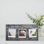 2020 Nieuwjaars Uitnodiging Rustieke Sla de Datum  (Staand voorkant)