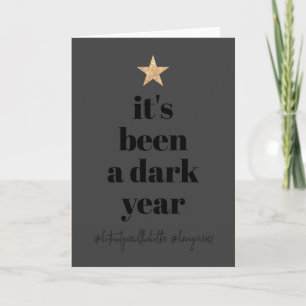 2020 Opnieuw Kerst Humor Typo Gouden Ster Boom Vak Feestdagen Kaart