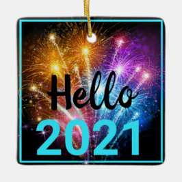 2020 Pandemisch gezichtsmasker Kerstmis Nieuwjaar  Keramisch Ornament