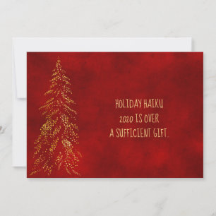 2020 PERSOONLIJKE HAIKU-KAART  Funny Holiday Card Feestdagenkaart