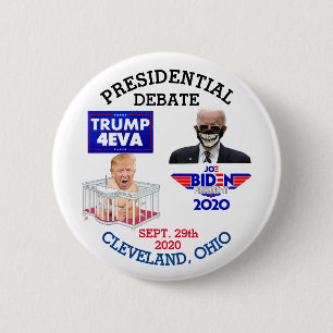 2020 PRESIDENTIEEL DEBAT CLEVELAND, OHIO RONDE BUTTON 5,7 CM