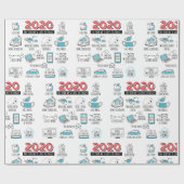 2020 Quarantine Activities Herdenking Cadeaupapier (Vlak)