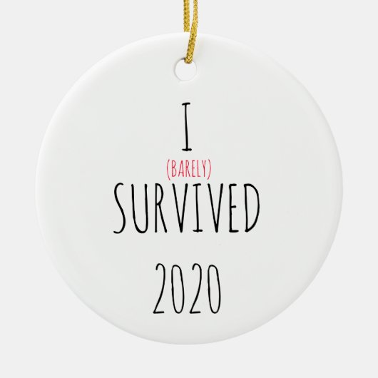 2020 Quarantine-kerstversiering Keramisch Ornament (Voorkant)