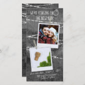 2020 Rustique Nouvel An Fiançailles Faire-part (Devant / Derrière)