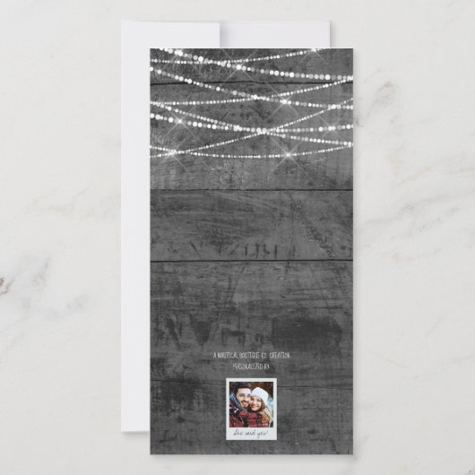 2020 Rustique Nouvel An Fiançailles Faire-part (Dos)