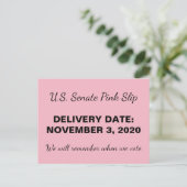2020 Senaat Pink Slip GOP Trump Verzet Briefkaart (Staand voorkant)