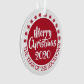 2020 serrure convid pandémie Noël rouge blanc (devant)