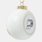 2020 Toiletpapier kerstversiering Keramische Bal Ornament (Links)