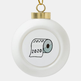 2020 Toiletpapier kerstversiering Keramische Bal Ornament