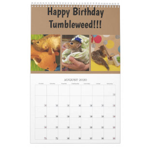 2020 Tumbleweed-agenda Kalender