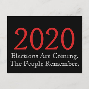 2020 Verkiezingen komen bij de mensen thuis Briefkaart