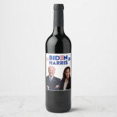 2020 Vier President Joe Biden Kamala Harris Wijn Etiket (Voorkant)