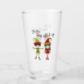 2020 was een grappig kerstfeest glas (Voorkant)