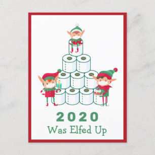 2020 werd opgehaald   Kerstmis   Toiletpapier Feestdagenkaart