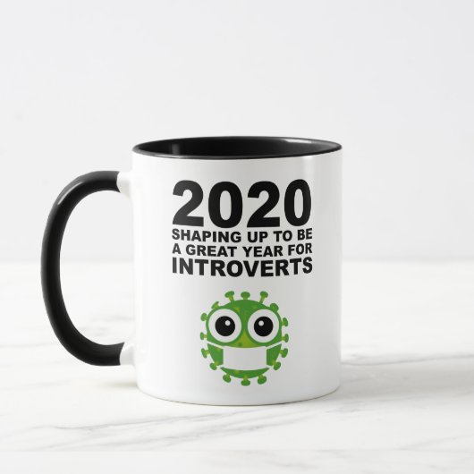 2020 wordt een groot jaar voor Introverts Mok (Links)