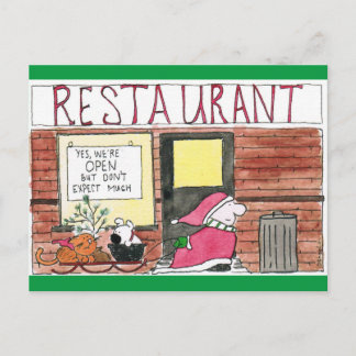 2020 ziggy santa in de stad briefkaart